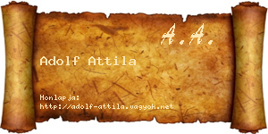 Adolf Attila névjegykártya